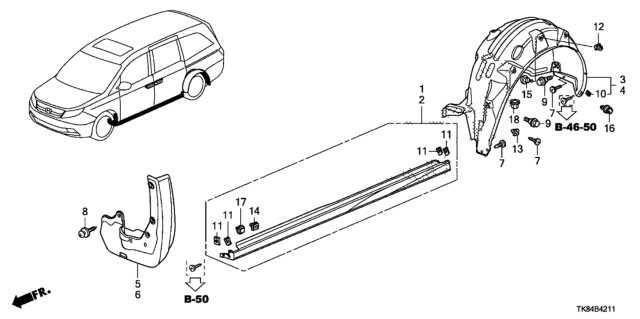 honda odyssey body parts diagram