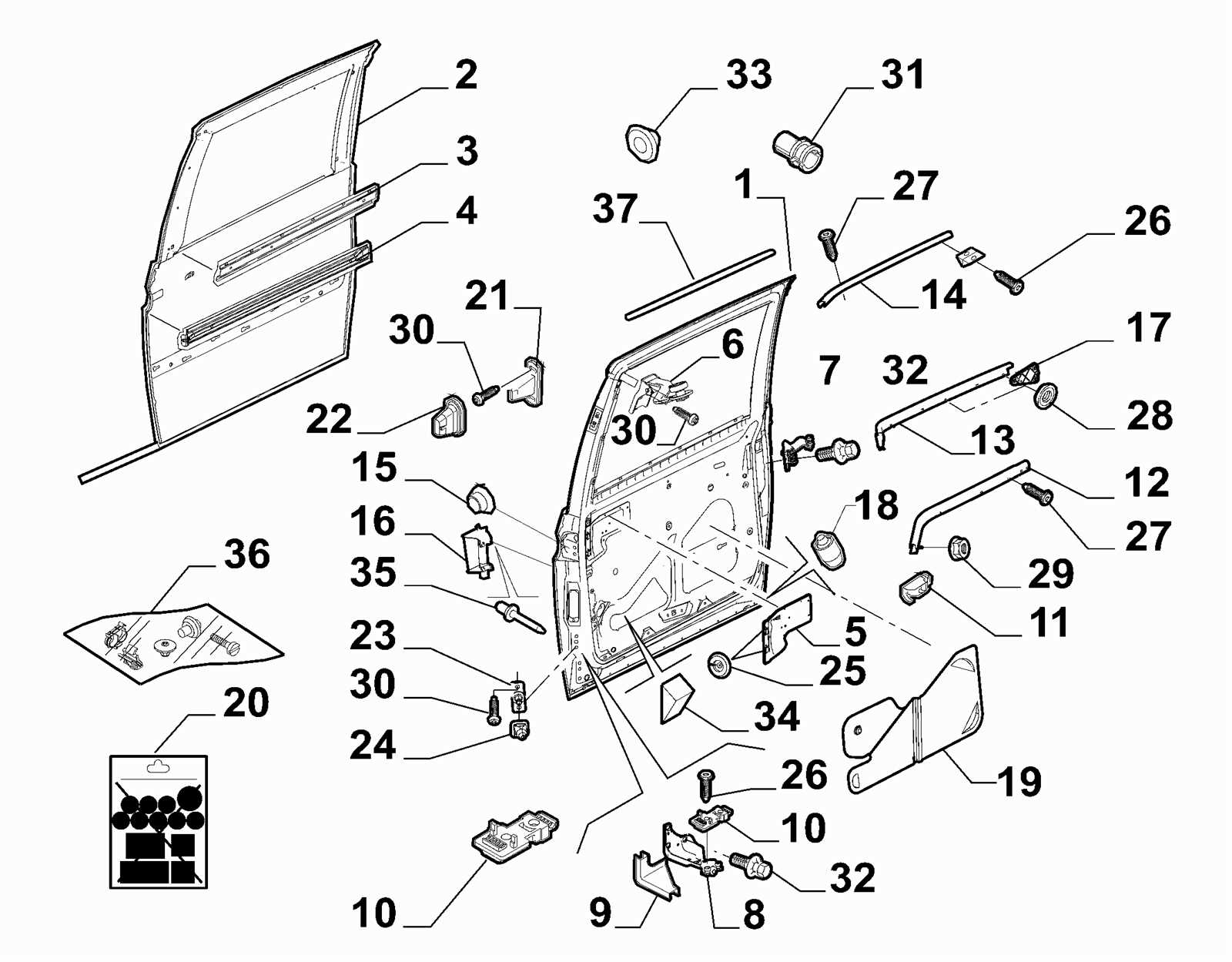 honda odyssey sliding door parts diagram