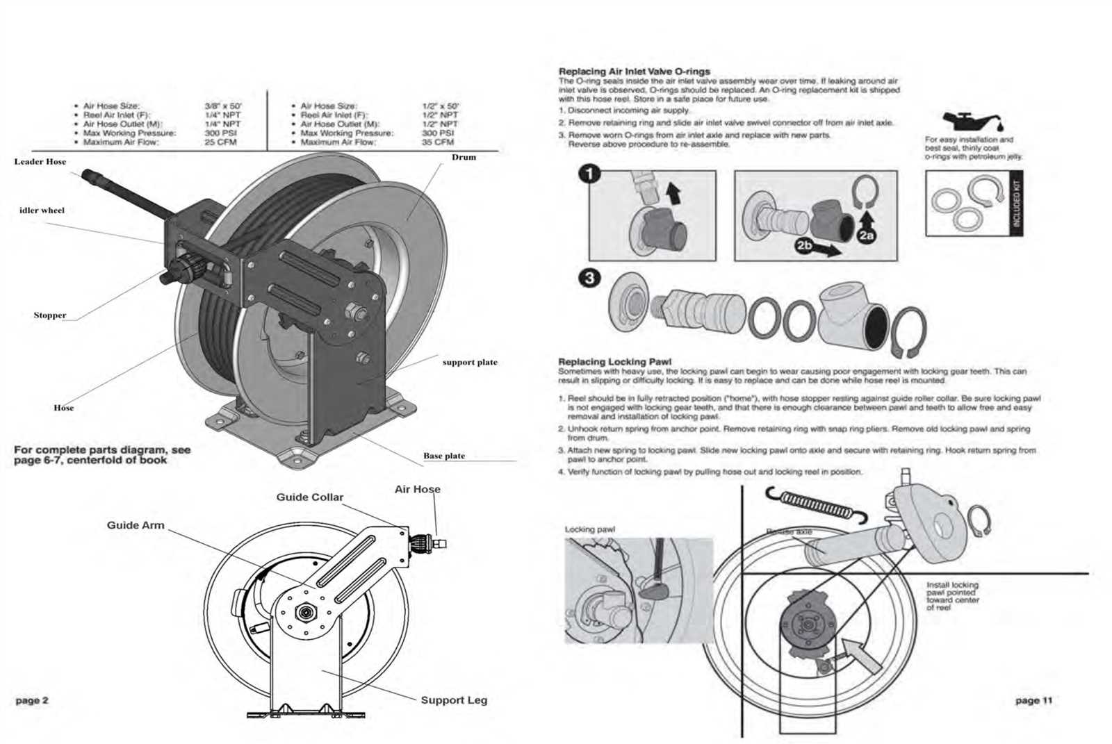 hose reel parts diagram