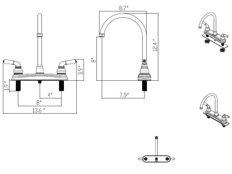 rv kitchen faucet parts diagram