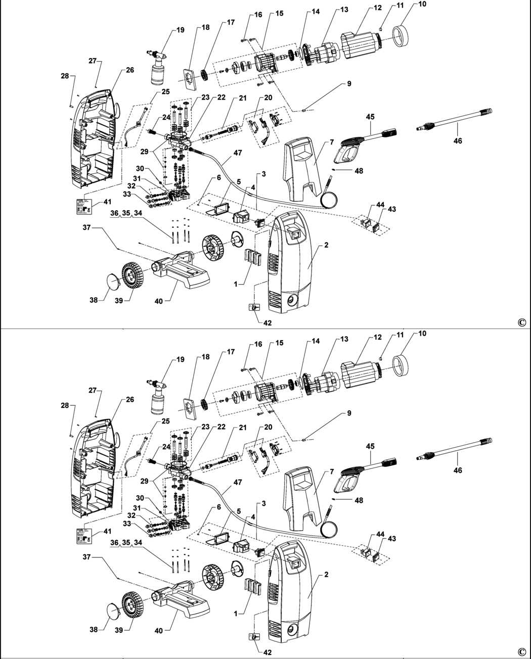 black max pressure washer parts diagram