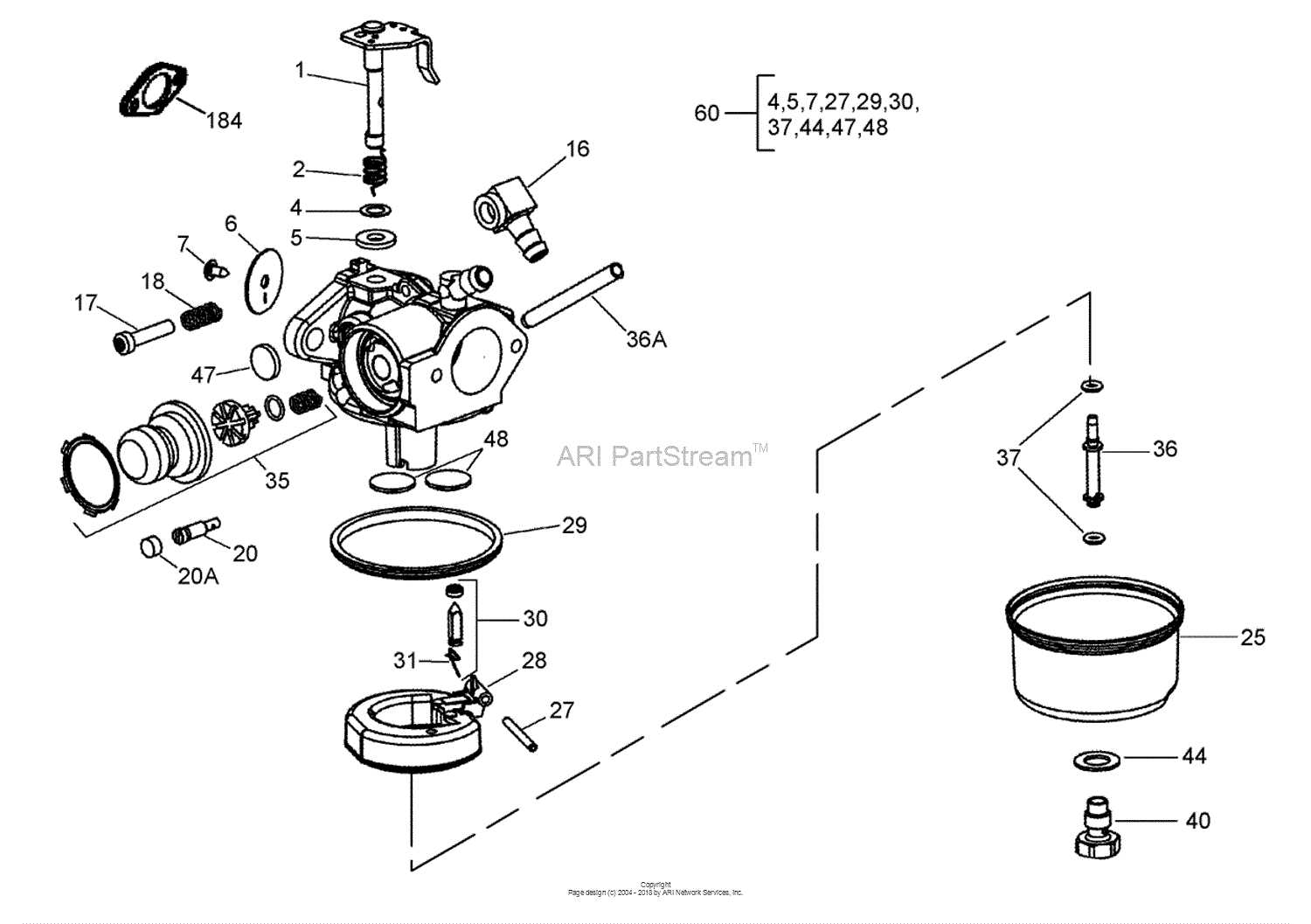 mikuni carburetor parts diagram