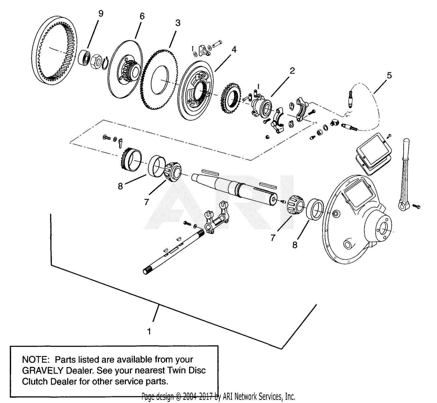 twin disc clutch parts diagram