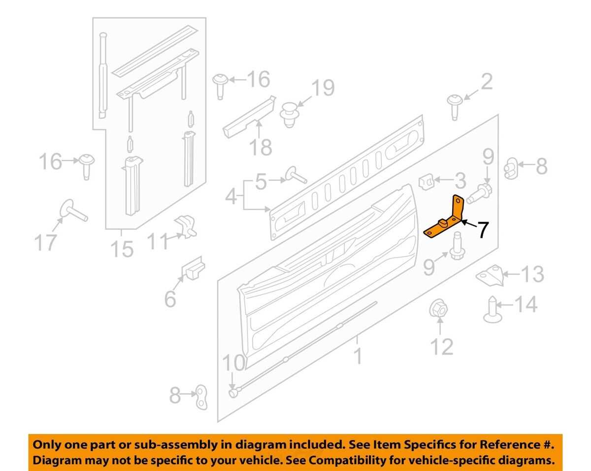 ford tailgate parts diagram