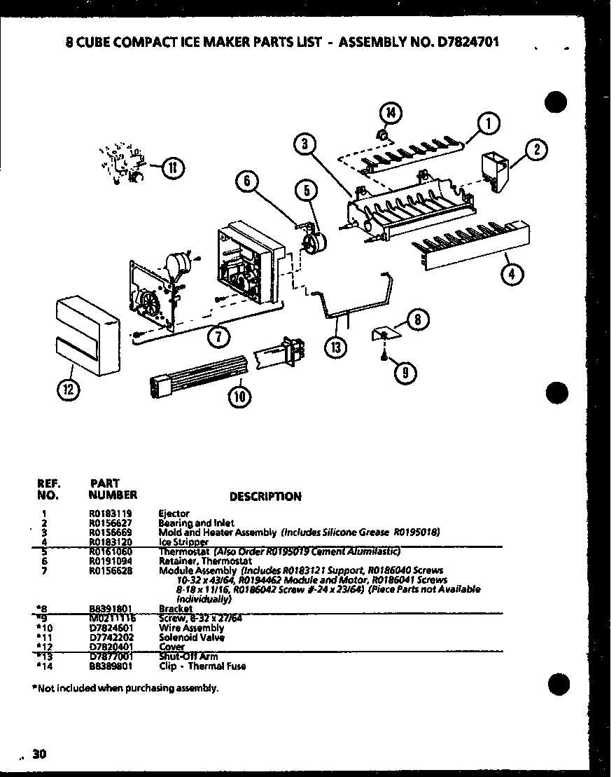 whirlpool ice maker parts diagram