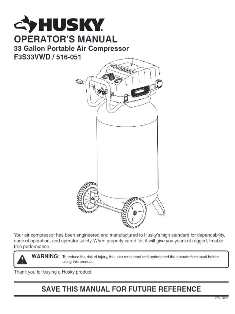 husky air compressor parts diagram