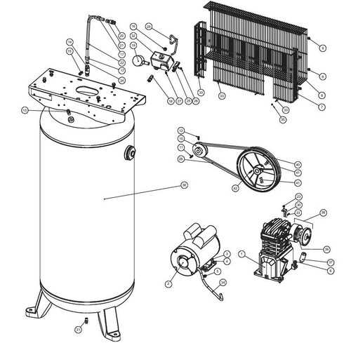 husky compressor parts diagram