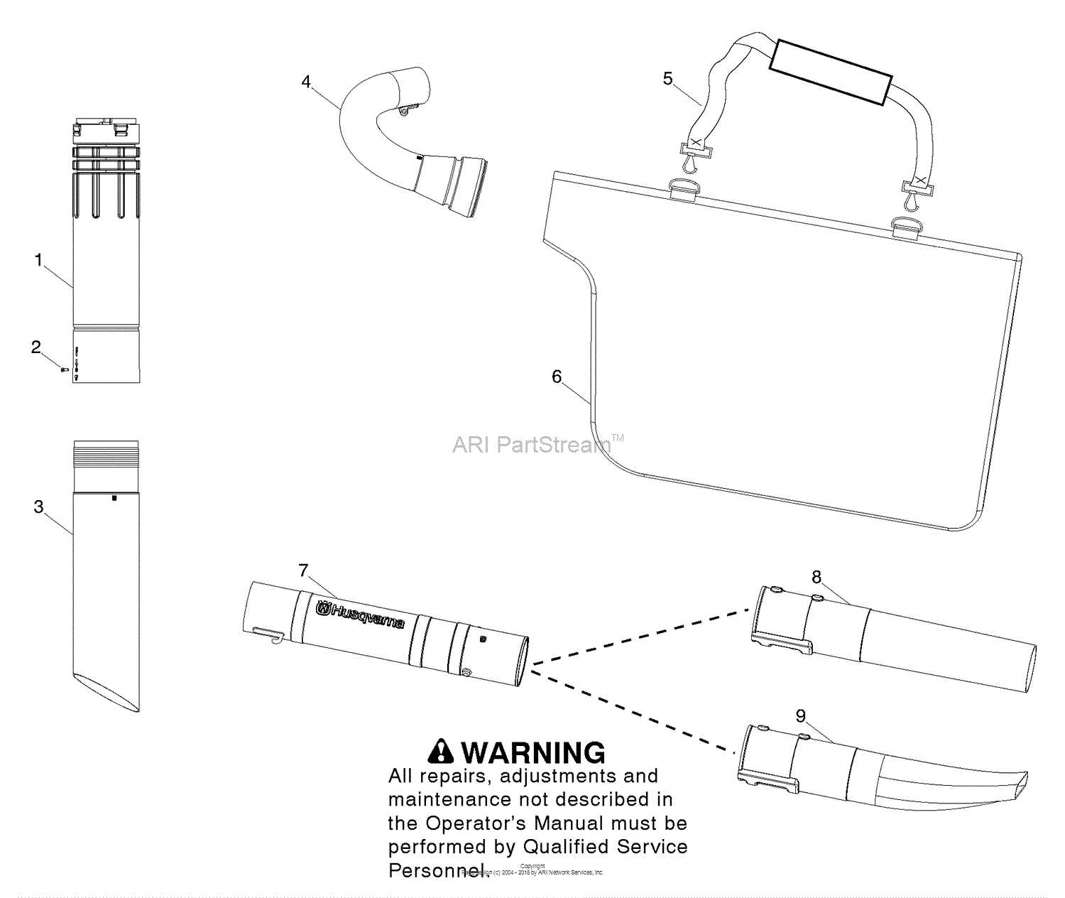 husqvarna 125b blower parts diagram