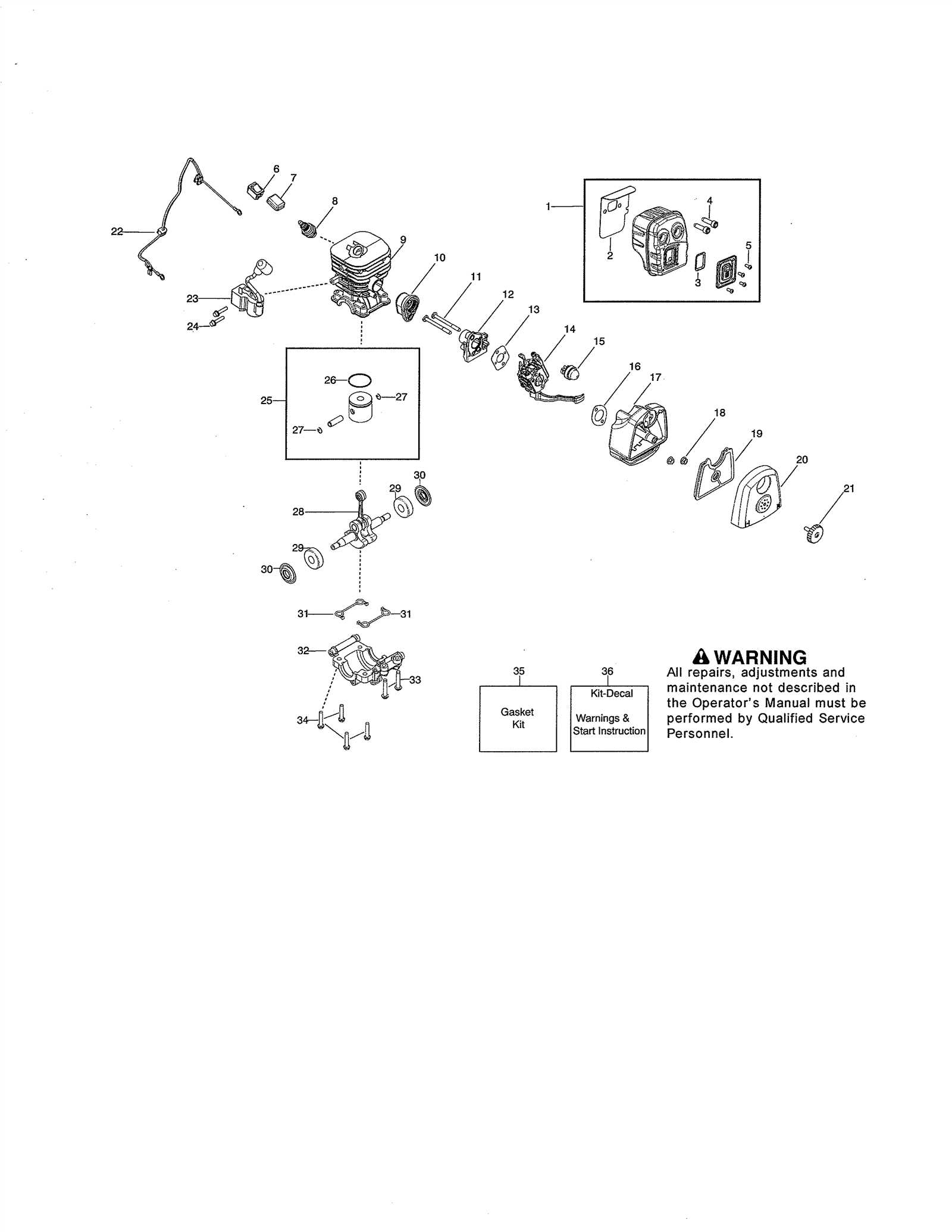 husqvarna 125b blower parts diagram