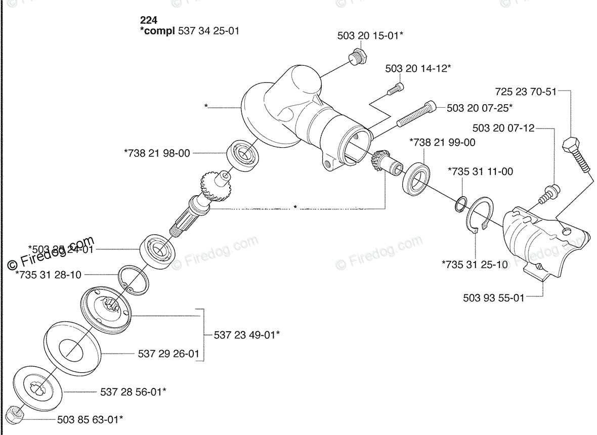 husqvarna 224l parts diagram