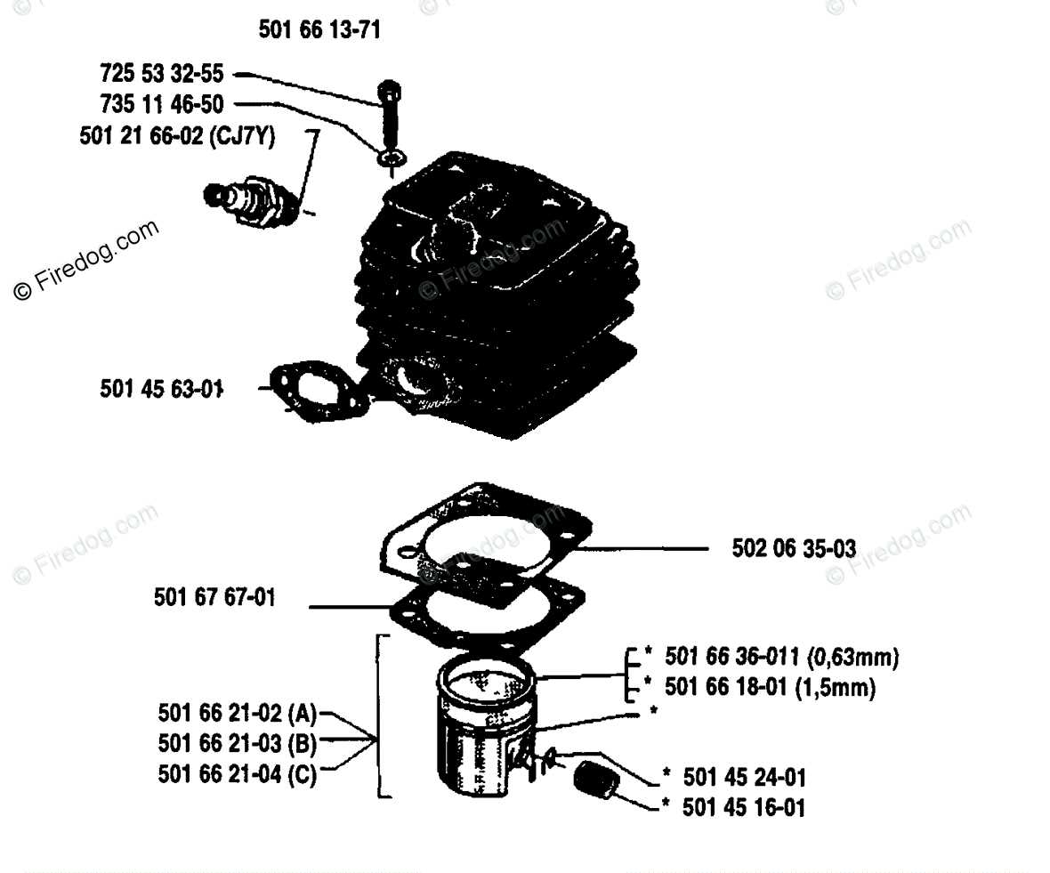 husqvarna 288xp parts diagram