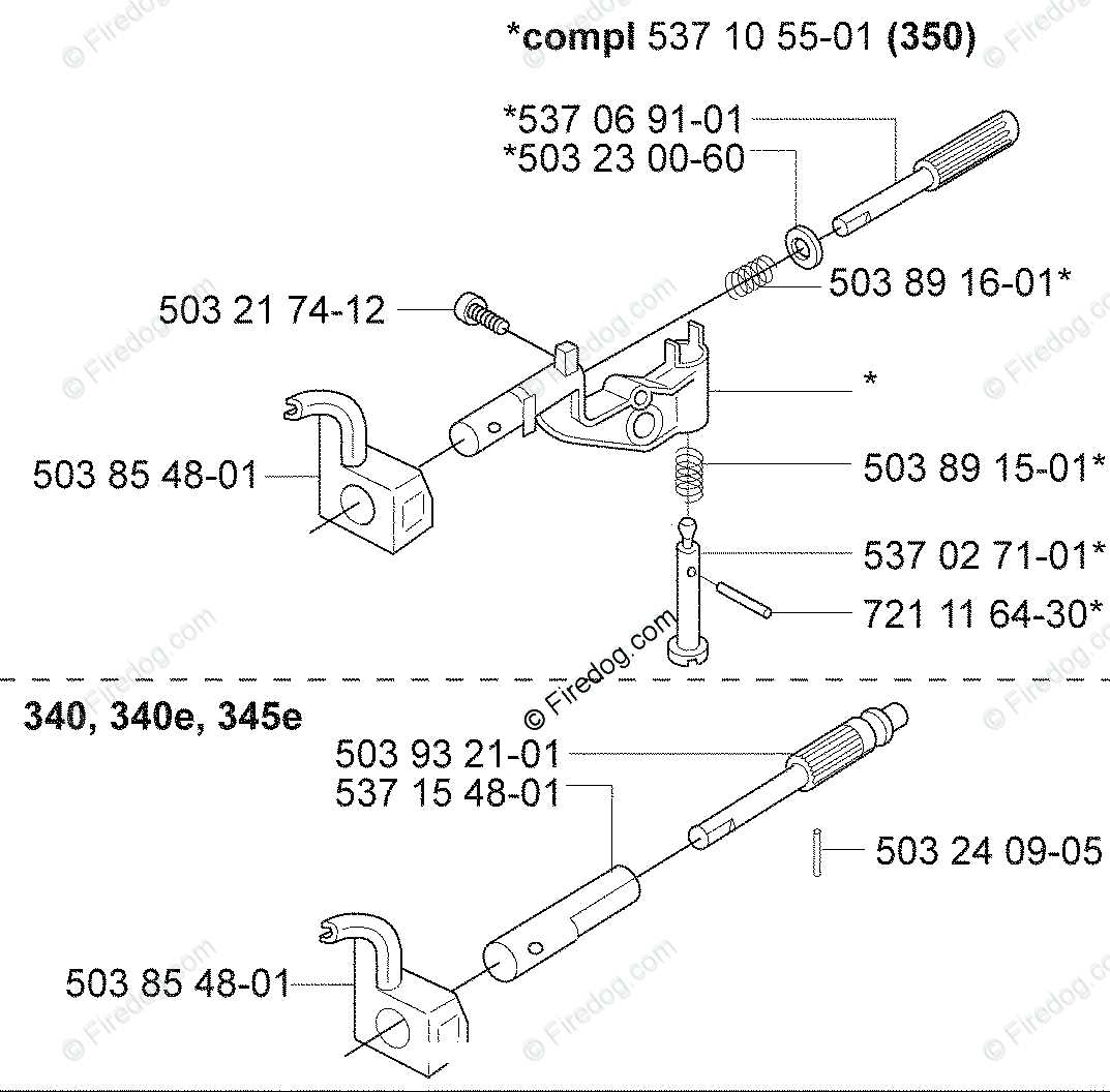 husqvarna 350 parts diagram