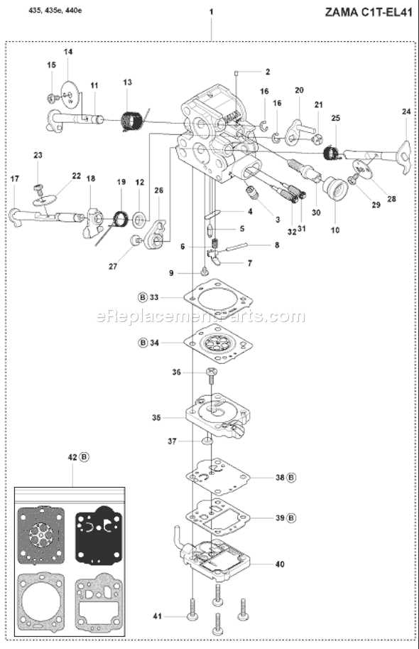 husqvarna 440 x torq parts diagram