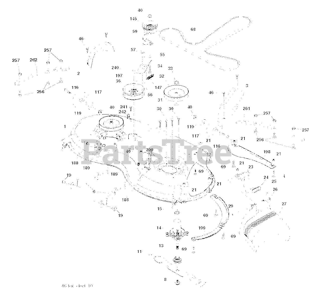 husqvarna 46 inch mower deck parts diagram