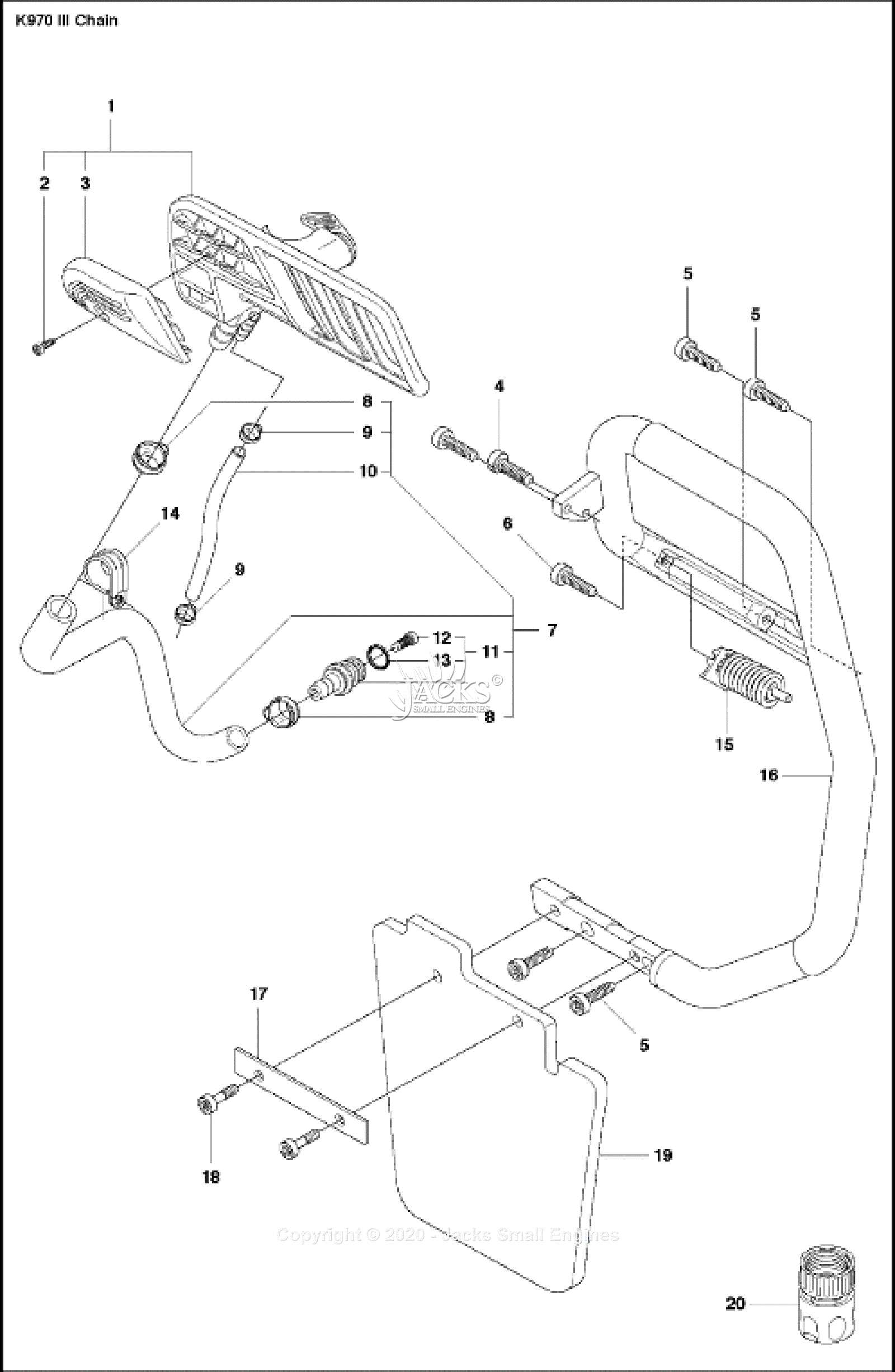 husqvarna k970 parts diagram