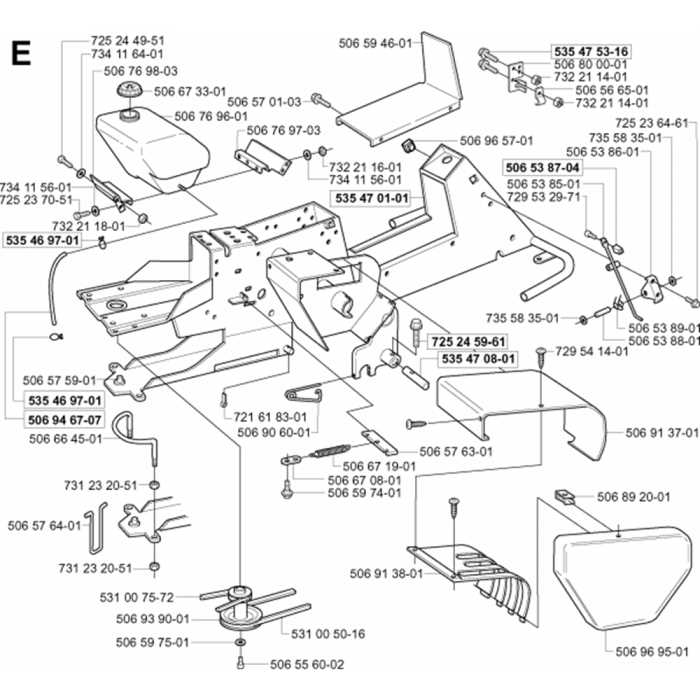 husqvarna mower deck parts diagram