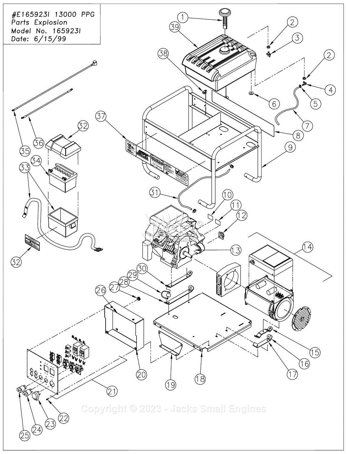 generator diagram parts