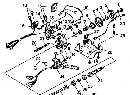 gm steering column parts diagram