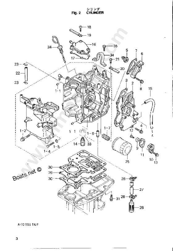 nissan outboard parts diagram