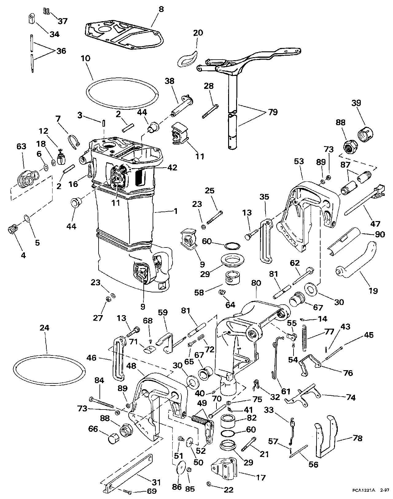 25 hp johnson outboard parts diagram