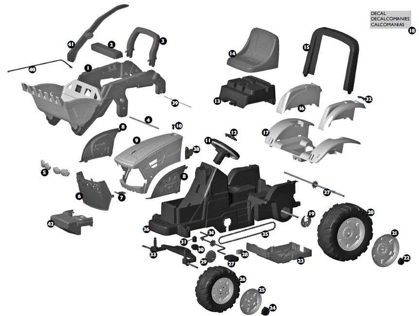 peg perego john deere tractor parts diagram