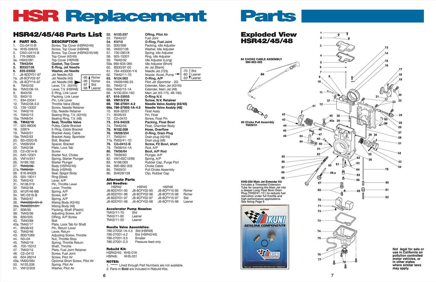 mikuni carburetor parts diagram