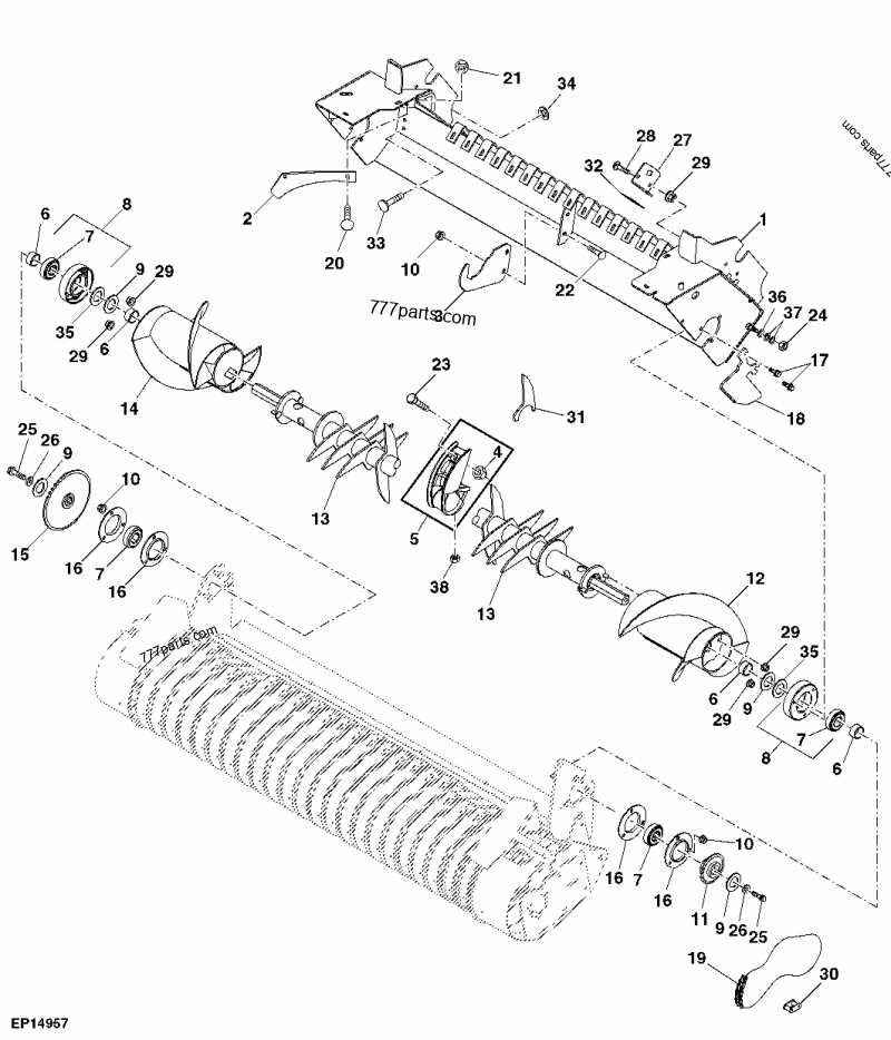 john deere 568 baler parts diagram