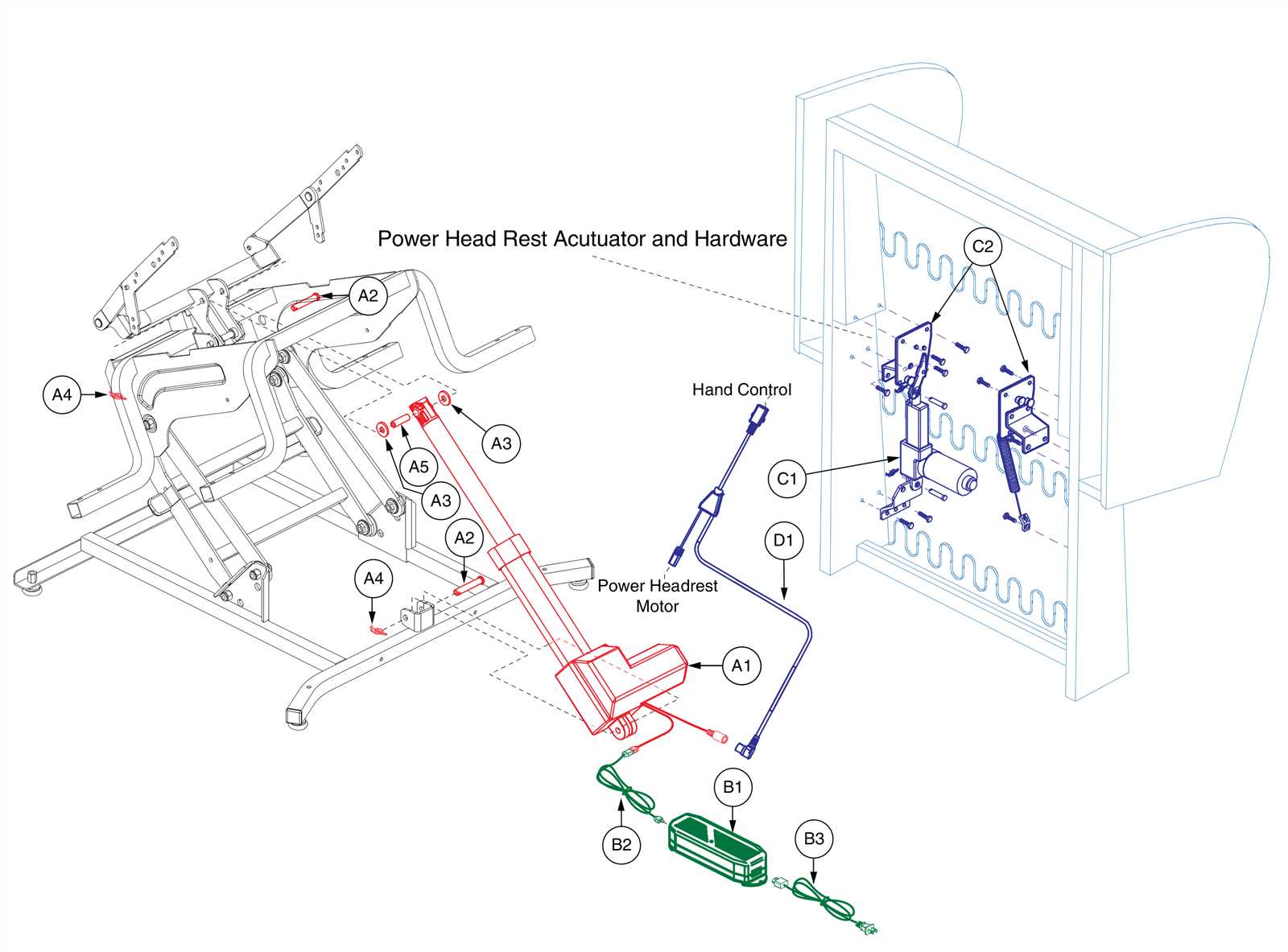 replacement recliner parts diagram