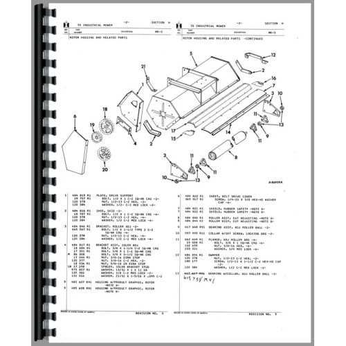 ih 1300 sickle mower parts diagram