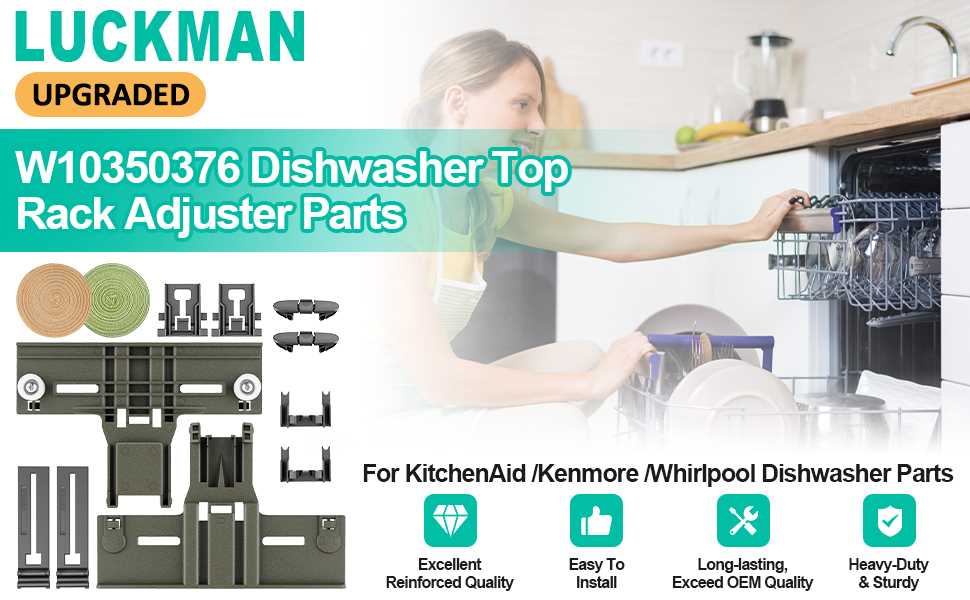 whirlpool dishwasher top rack parts diagram