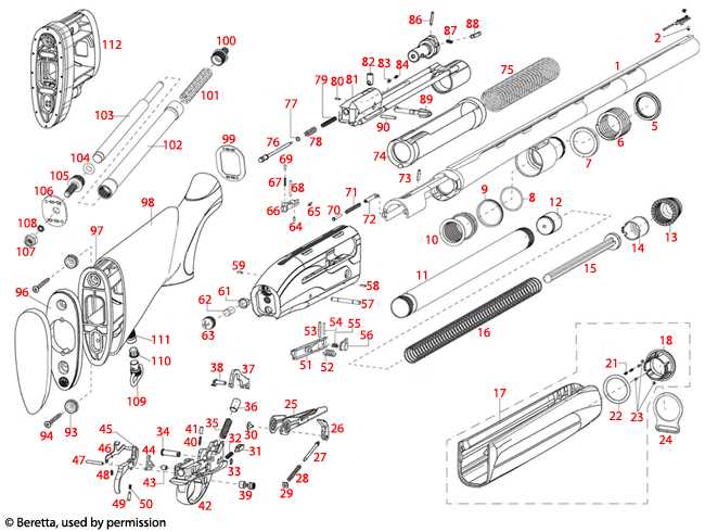 beretta a391 xtrema 2 parts diagram