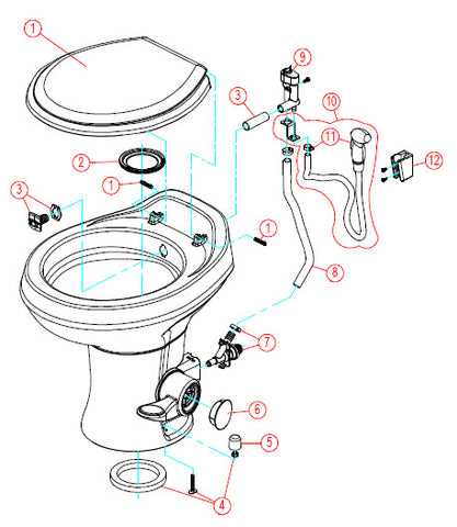 dometic 300 rv toilet parts diagram