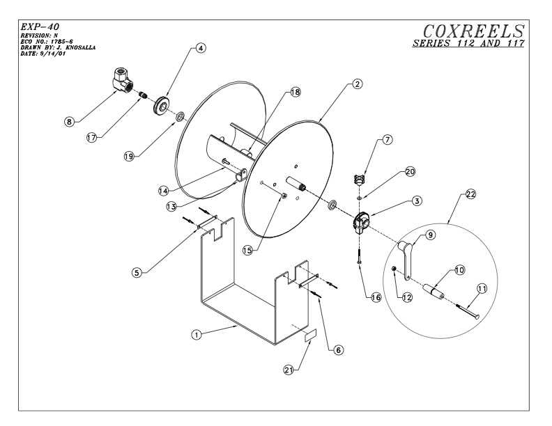 hose reel parts diagram