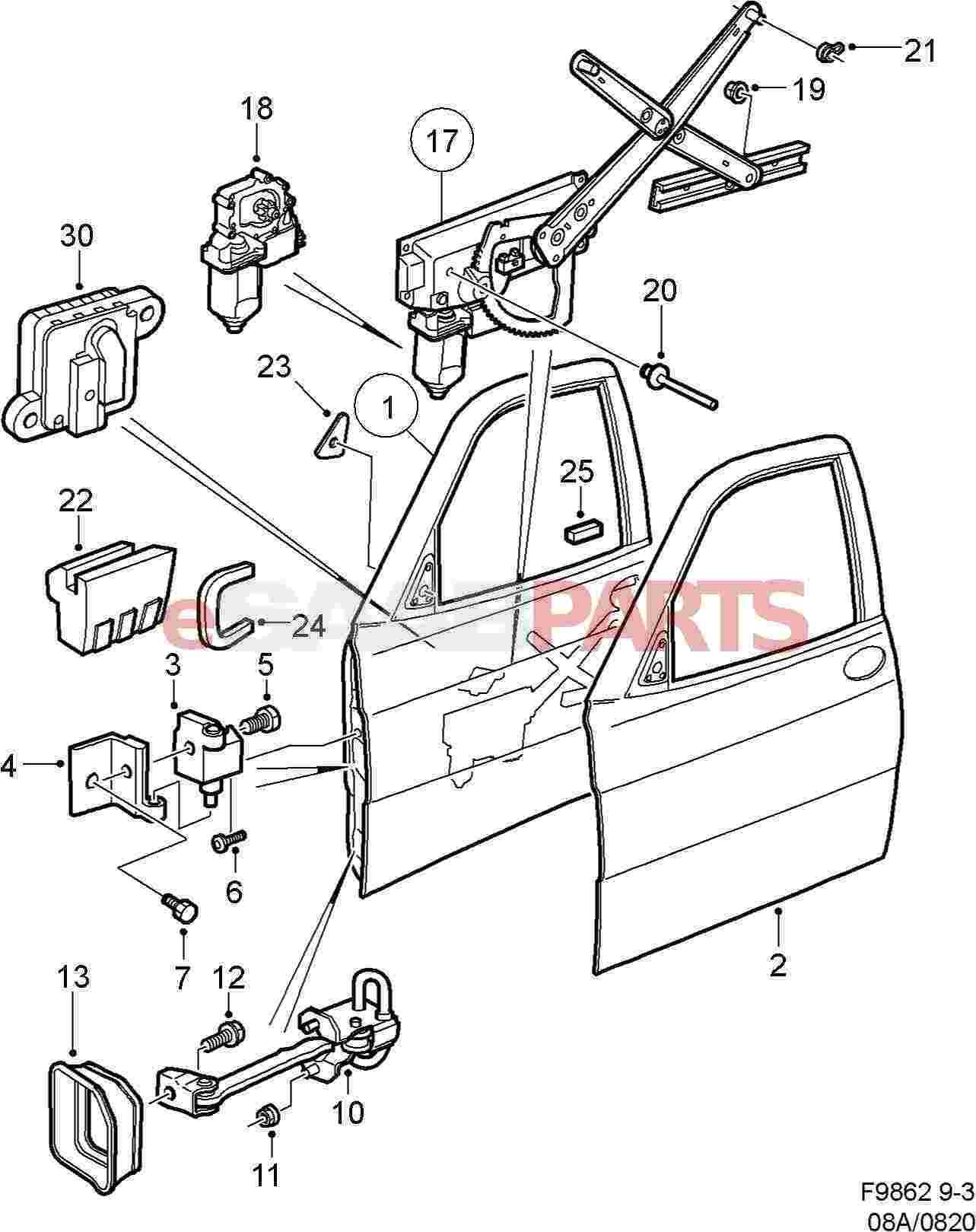 truck door parts diagram