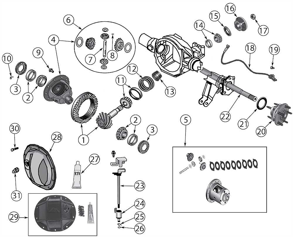 rear axle parts diagram