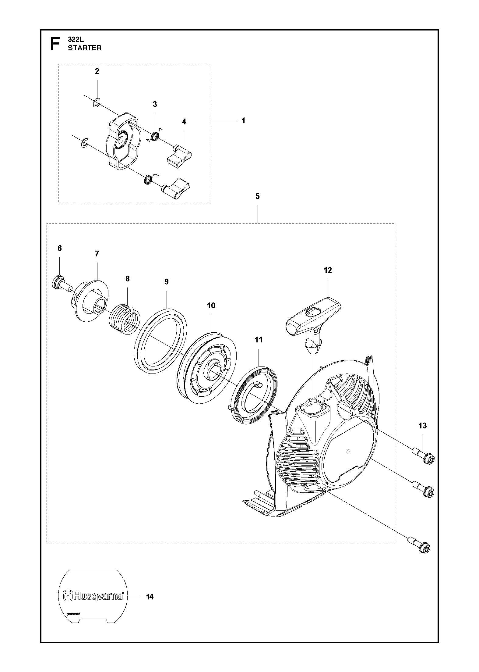 husqvarna 322l parts diagram