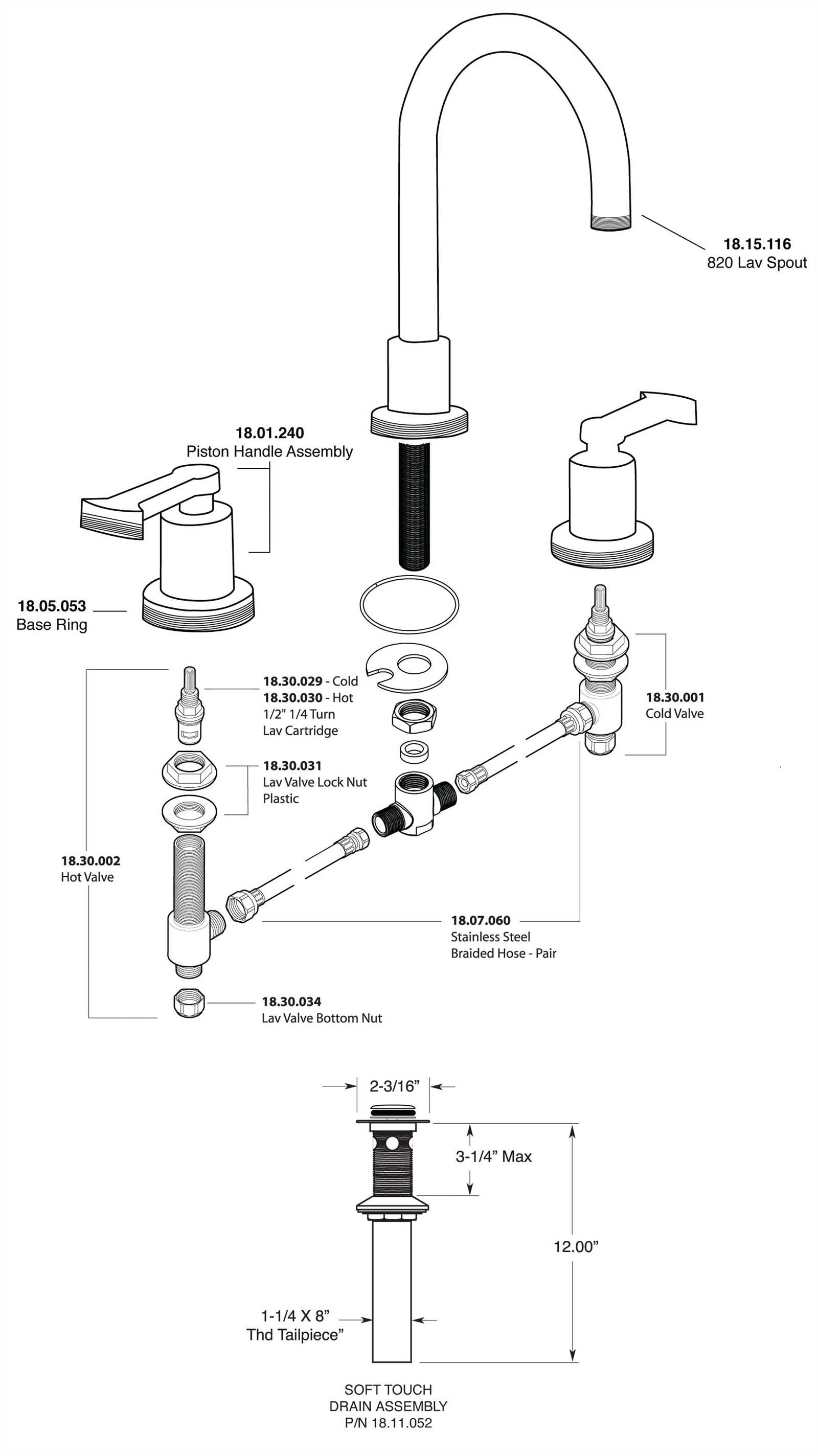 shower plumbing parts diagram