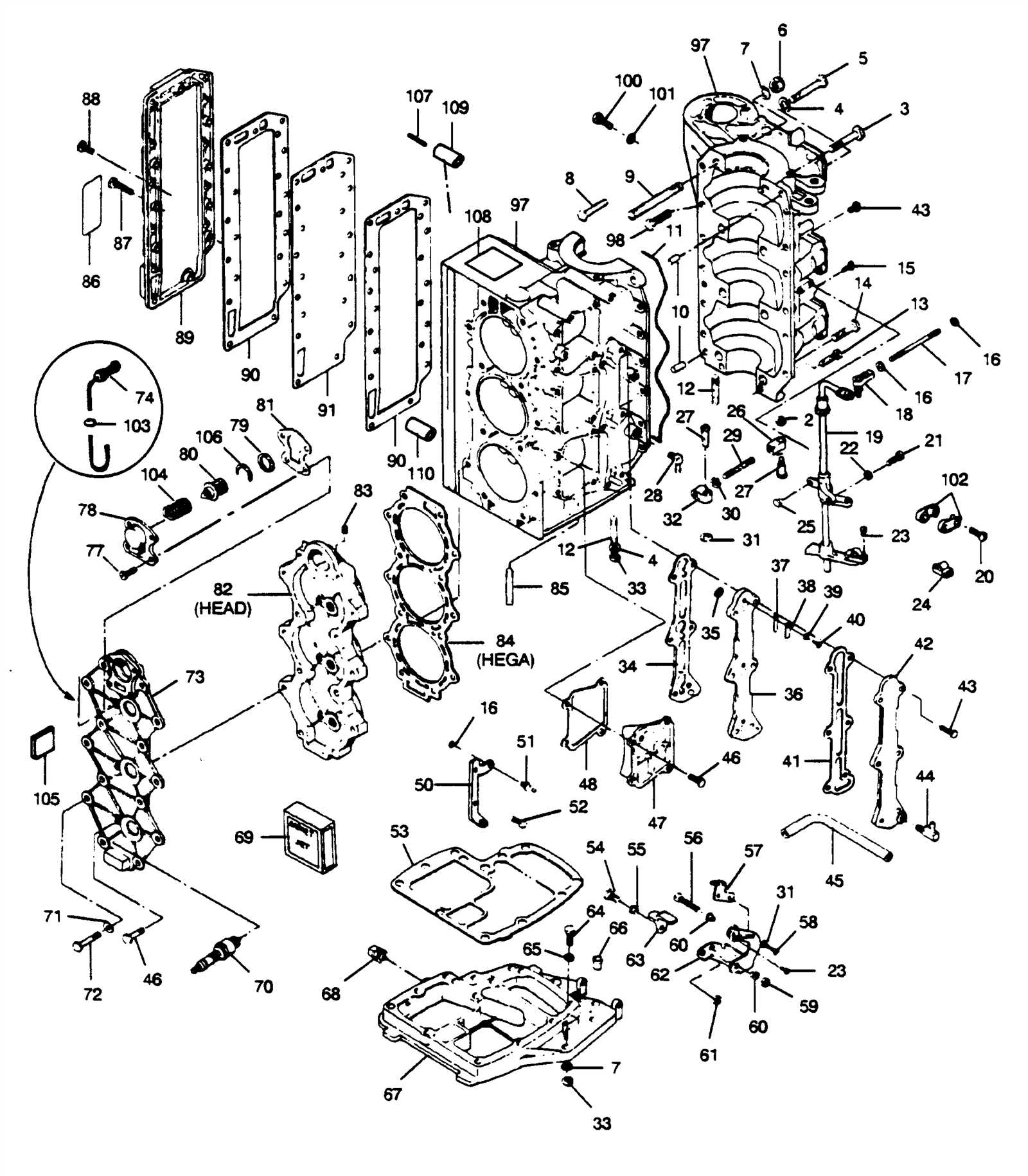 90 hp mercury outboard parts diagram