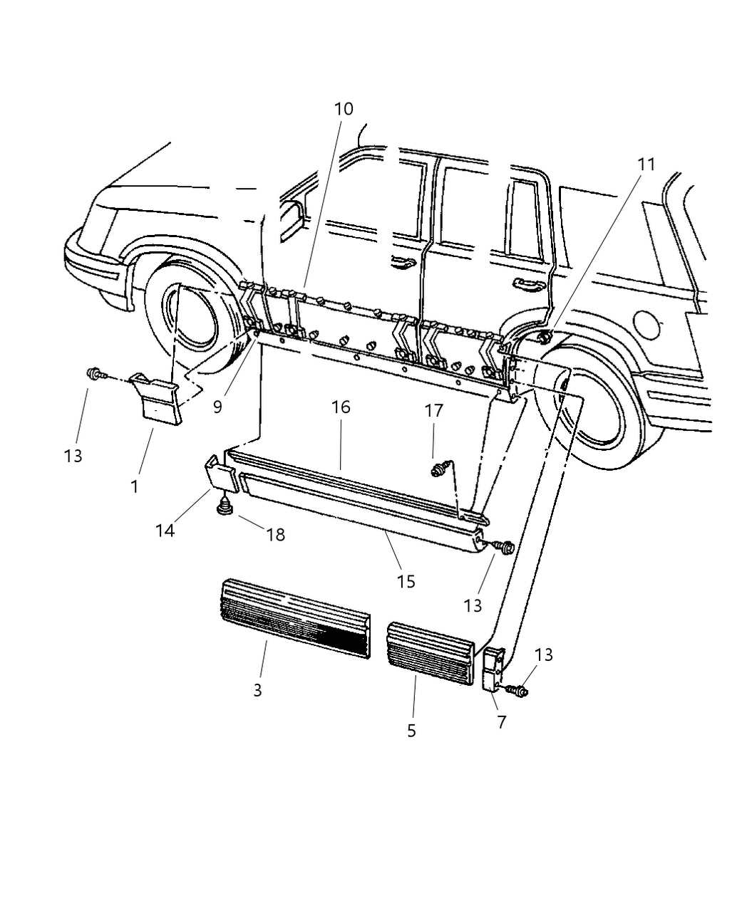 jeep cherokee body parts diagram