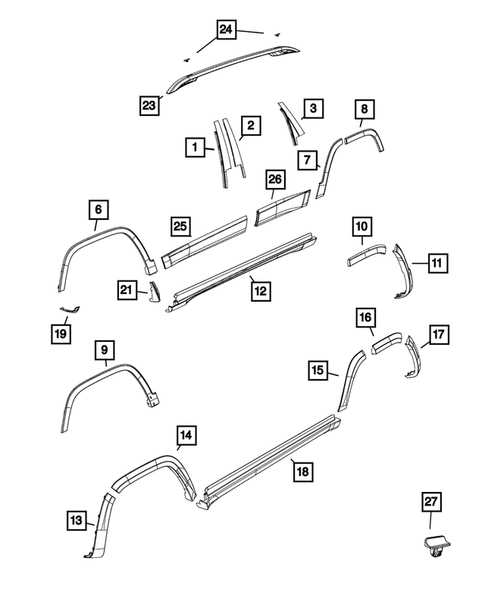 jeep cherokee body parts diagram