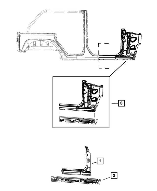 jeep wrangler body parts diagram