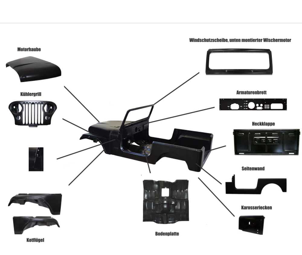 jeep wrangler body parts diagram