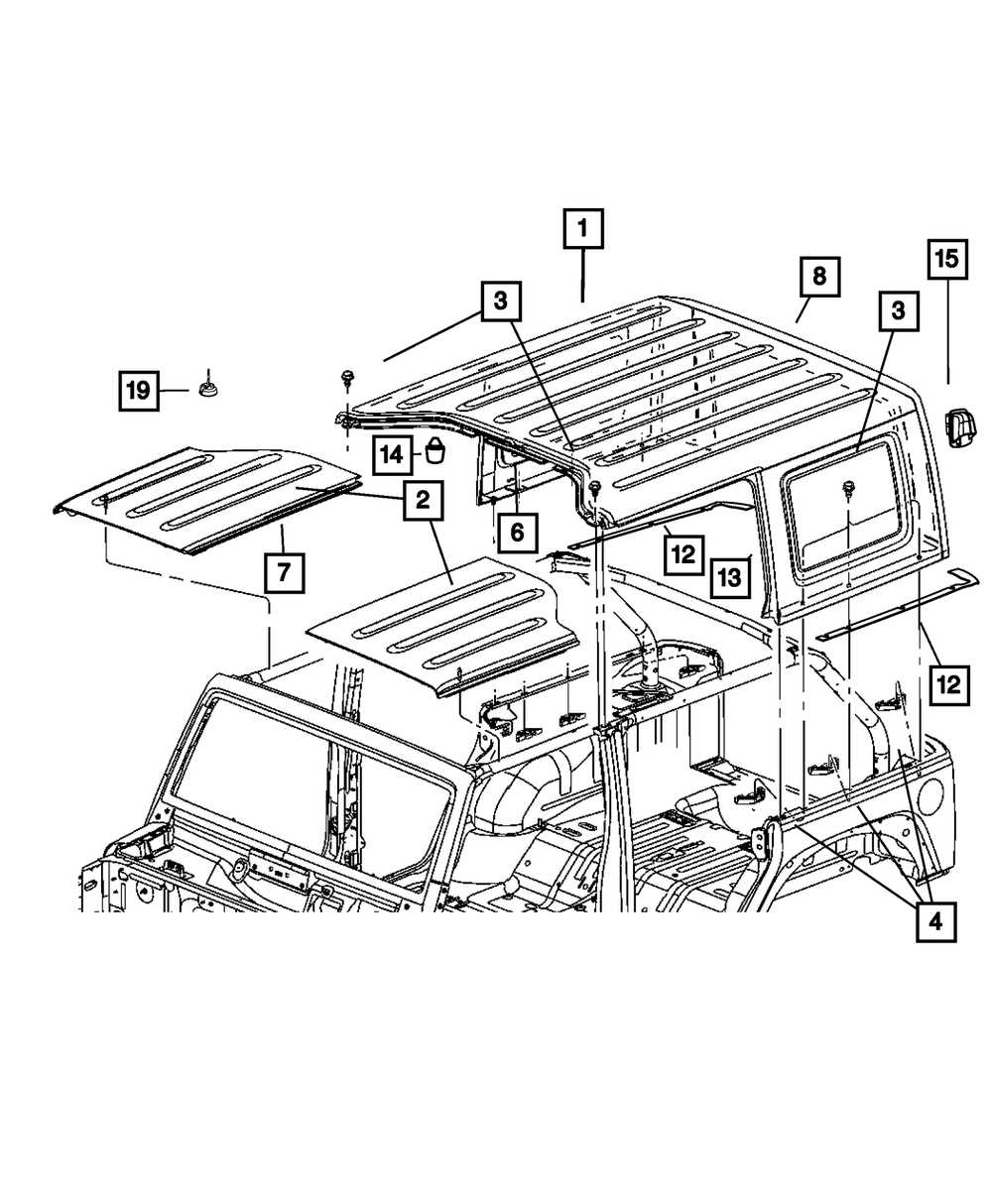 jeep wrangler parts diagram