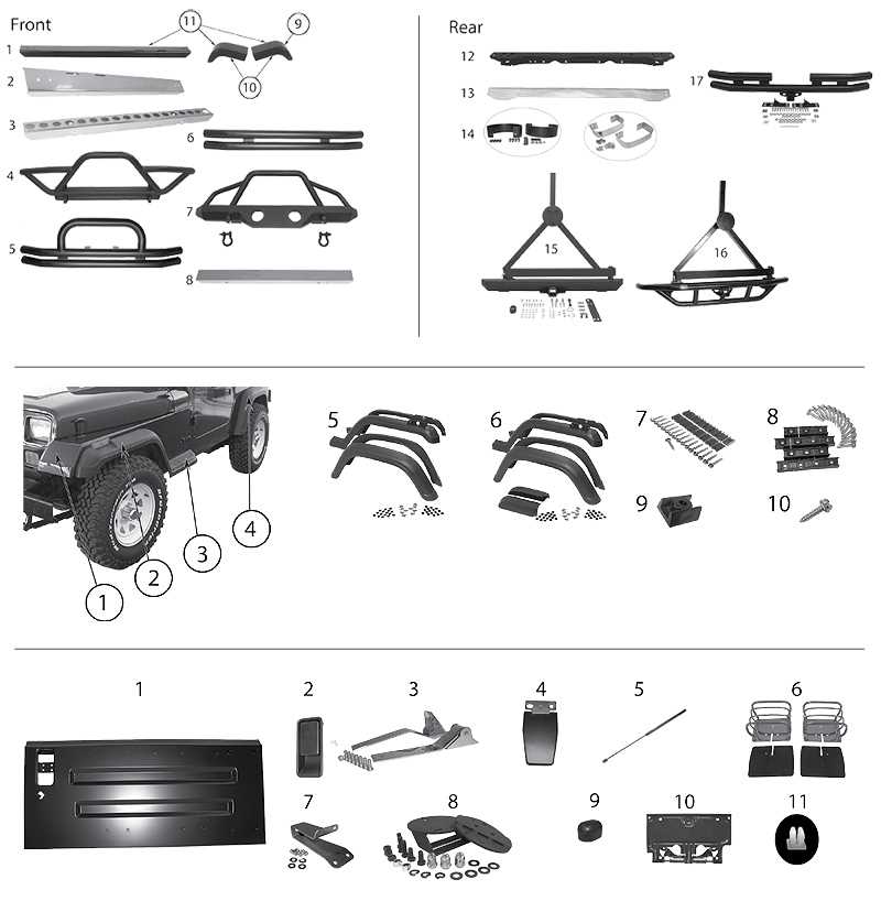 jeep wrangler parts diagram