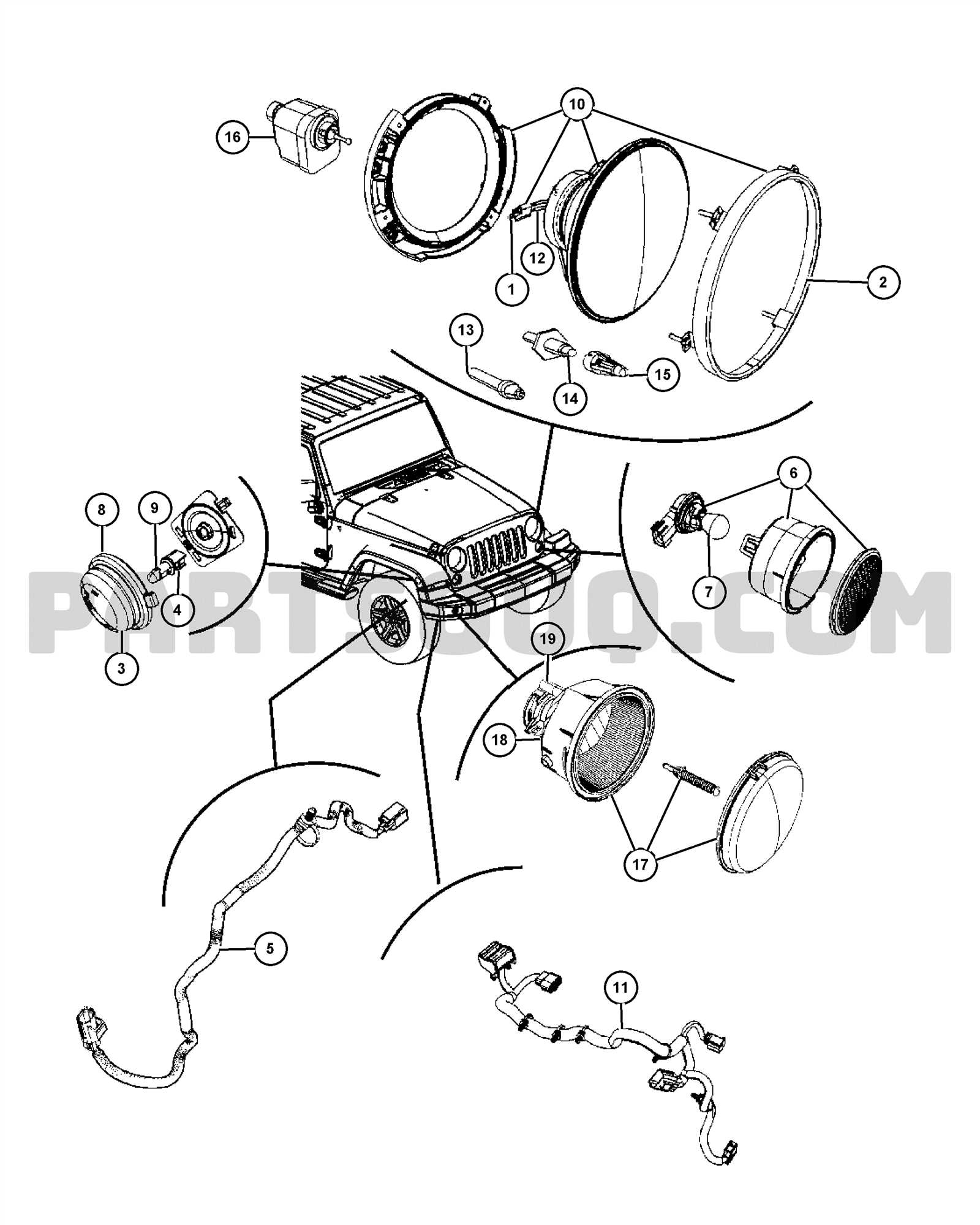 jeep wrangler parts diagram