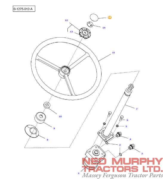 massey ferguson steering parts diagram