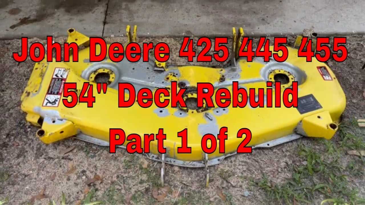 john deere 425 54 inch mower deck parts diagram