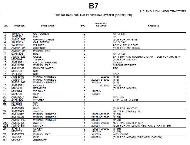 john deere 116 parts diagram