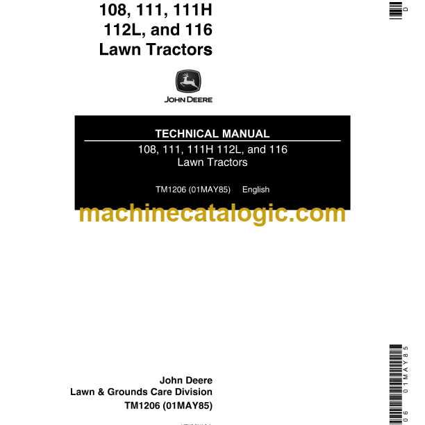 john deere 116 parts diagram