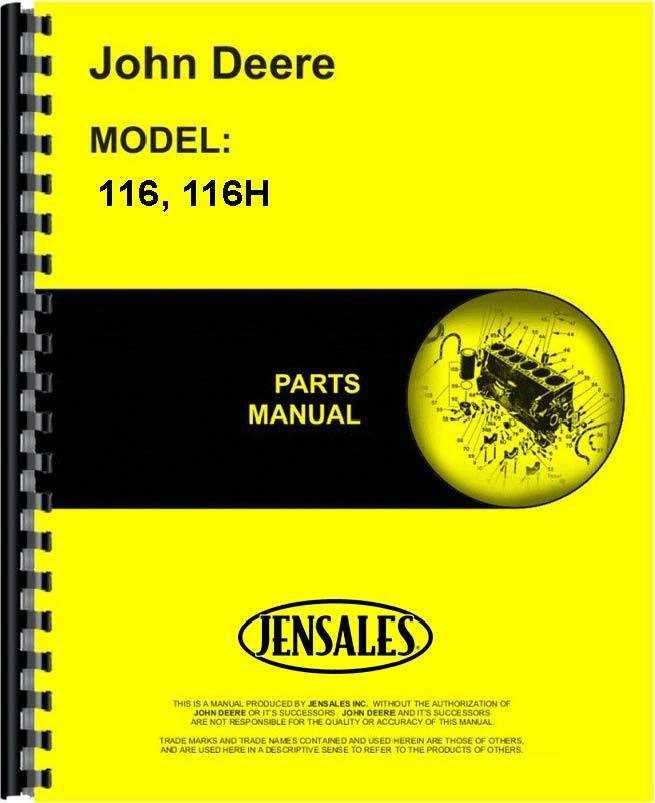 john deere 116 parts diagram